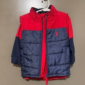 U.S. Polo Assn. Red and Navy Kids Vest